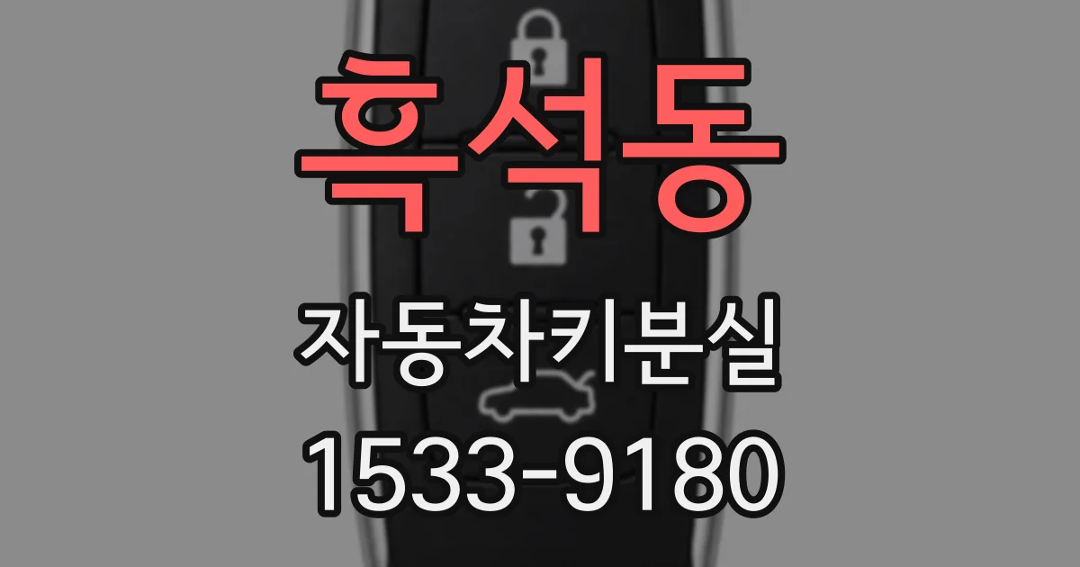 흑석동 자동차키분실