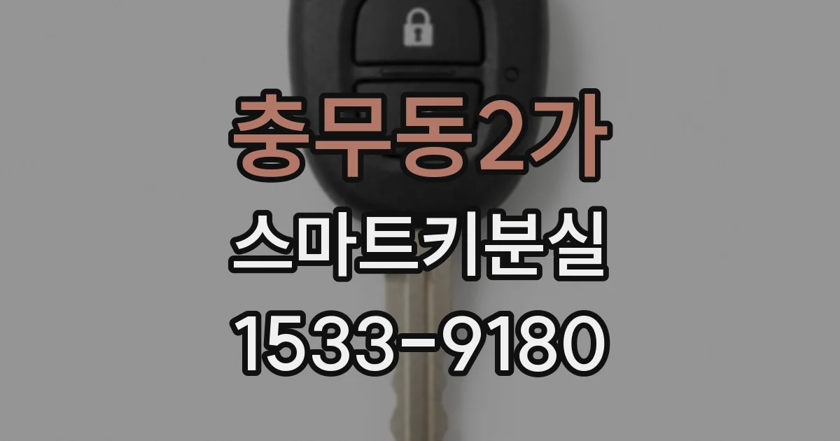 충무동2가 스마트키분실
