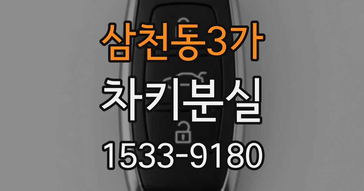삼천동3가 차키분실