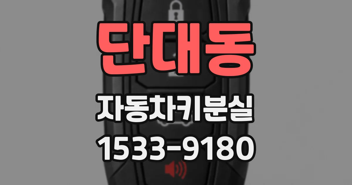 단대동 자동차키분실