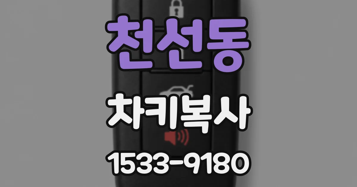 천선동 차키복사