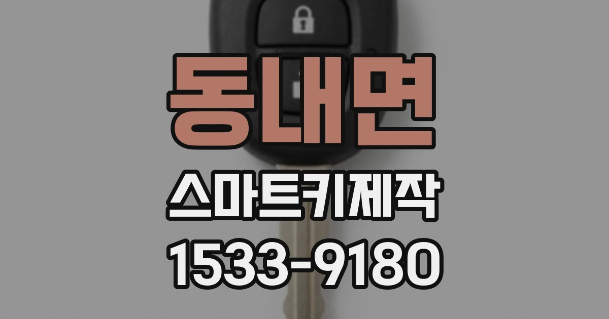 동내면 스마트키제작