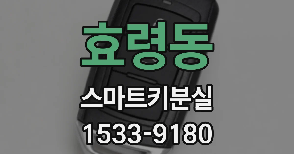 효령동 스마트키분실
