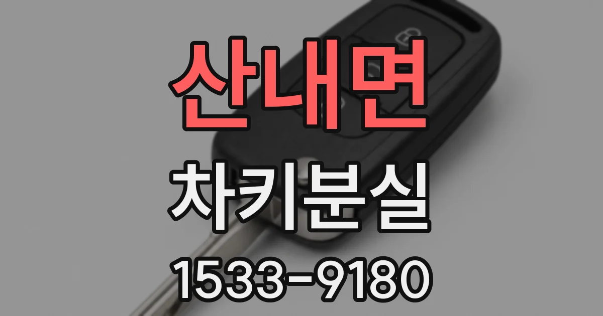 산내면 차키분실