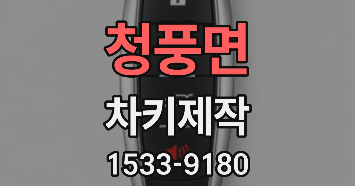 청풍면 차키제작