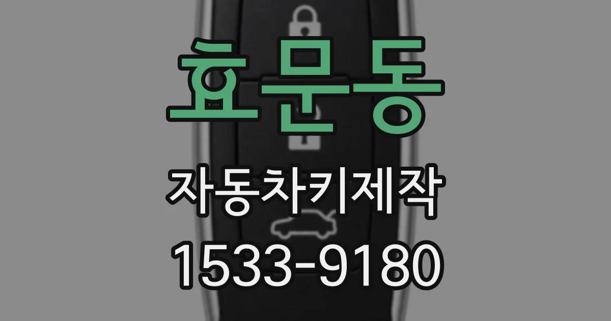 효문동 자동차키제작