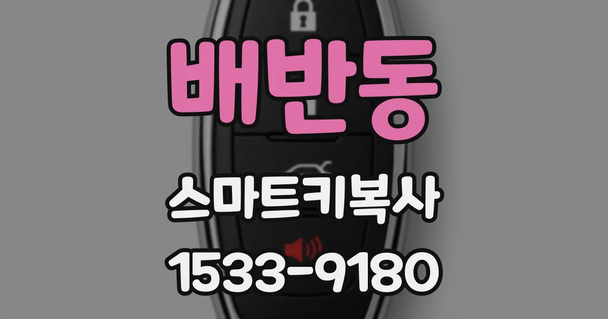 배반동 스마트키복사