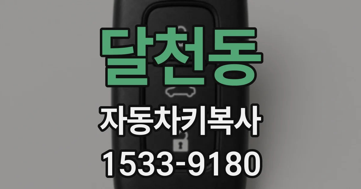 달천동 자동차키복사