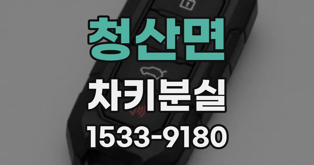 청산면 차키분실