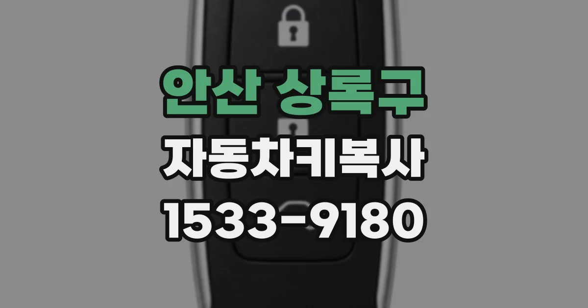 안산 상록구 자동차키복사