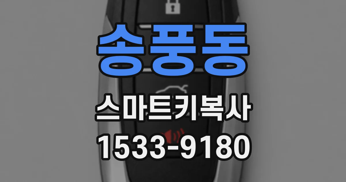 송풍동 스마트키복사