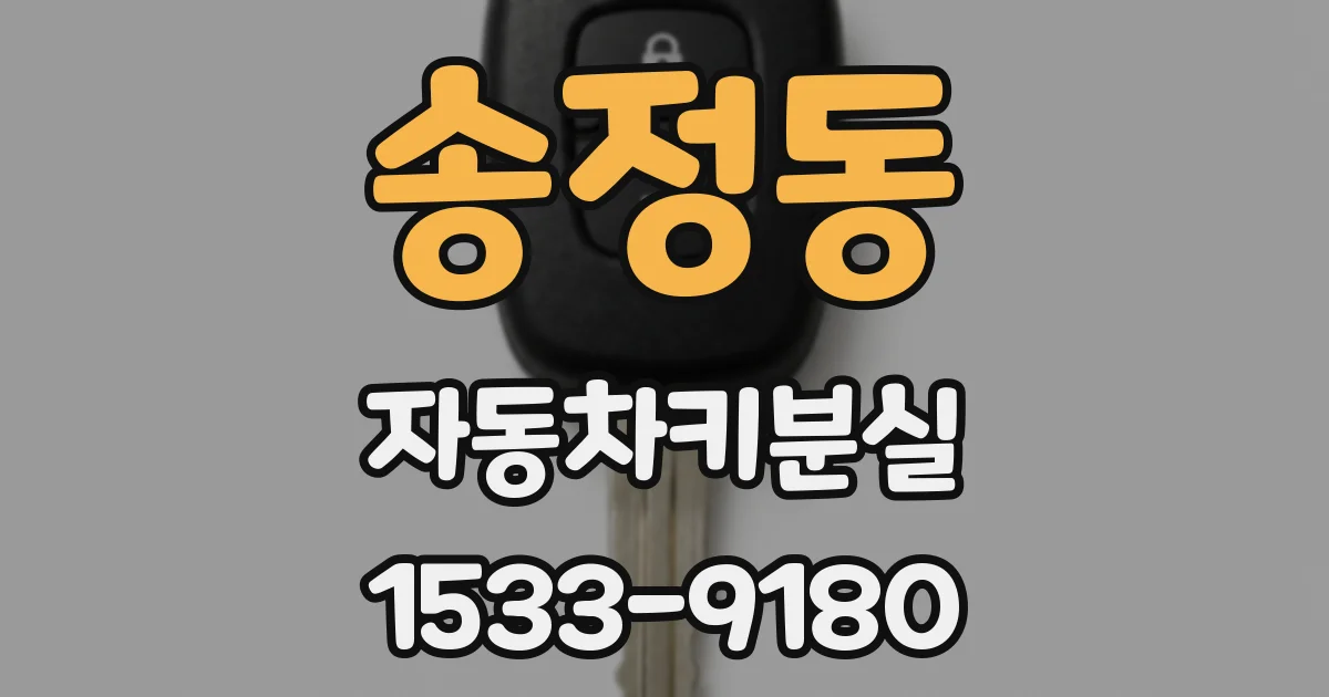 송정동 자동차키분실