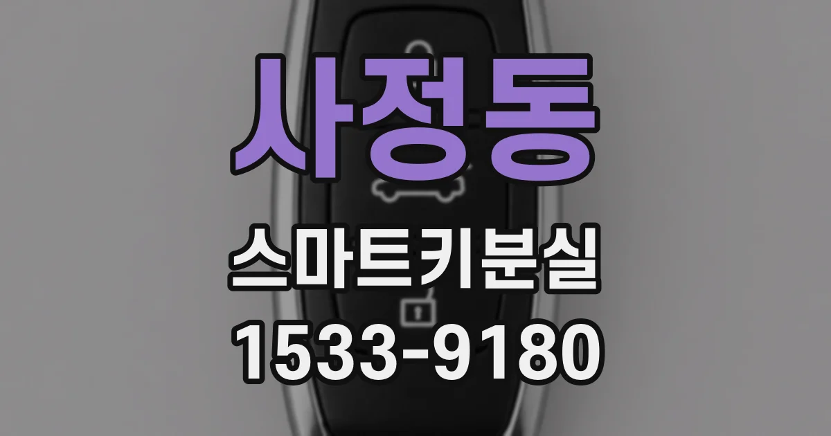 사정동 스마트키분실