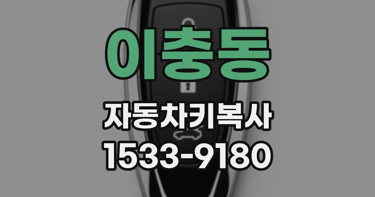 이충동 자동차키복사