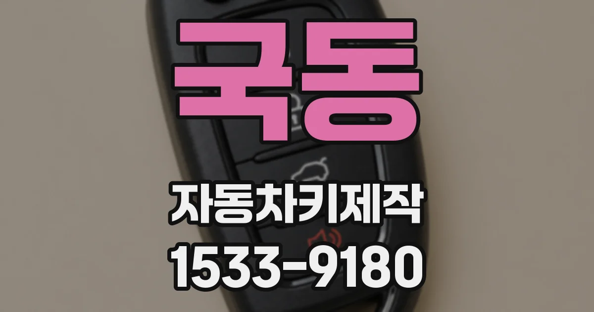 국동 자동차키제작