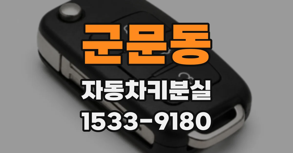 군문동 자동차키분실