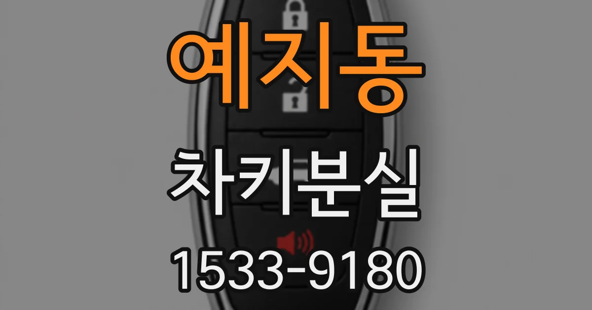 예지동 차키분실