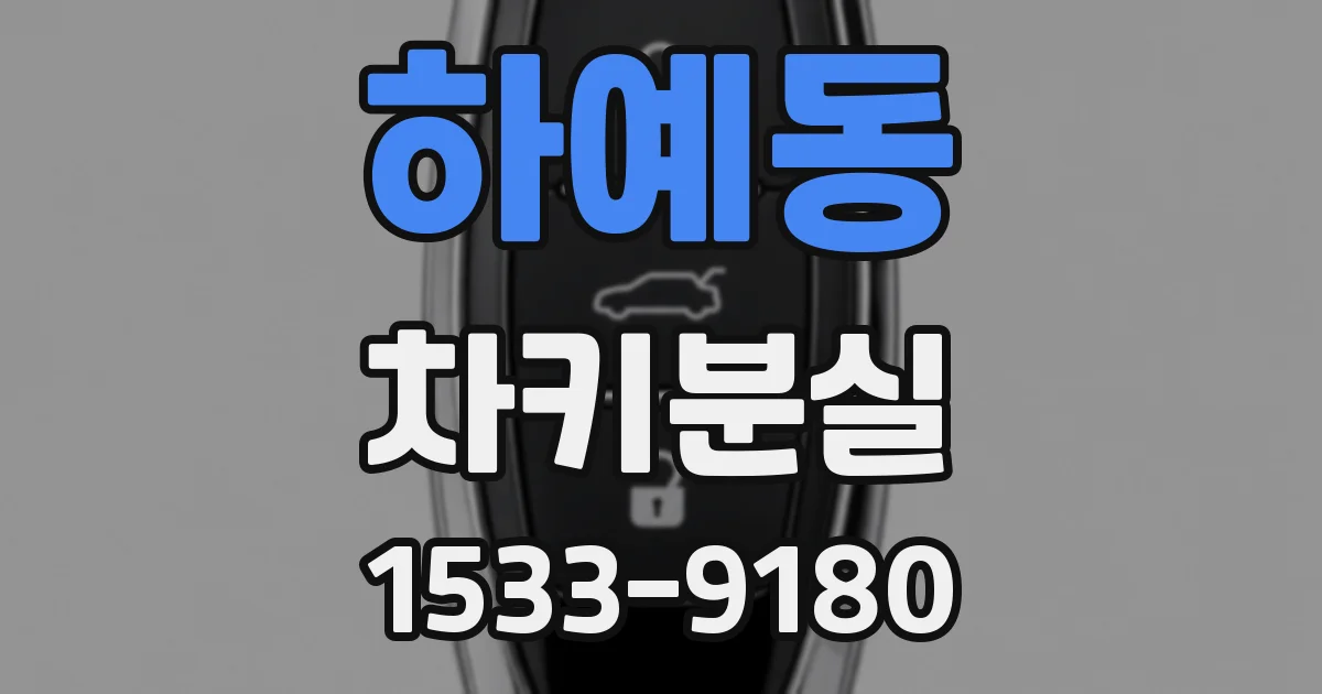 하예동 차키분실