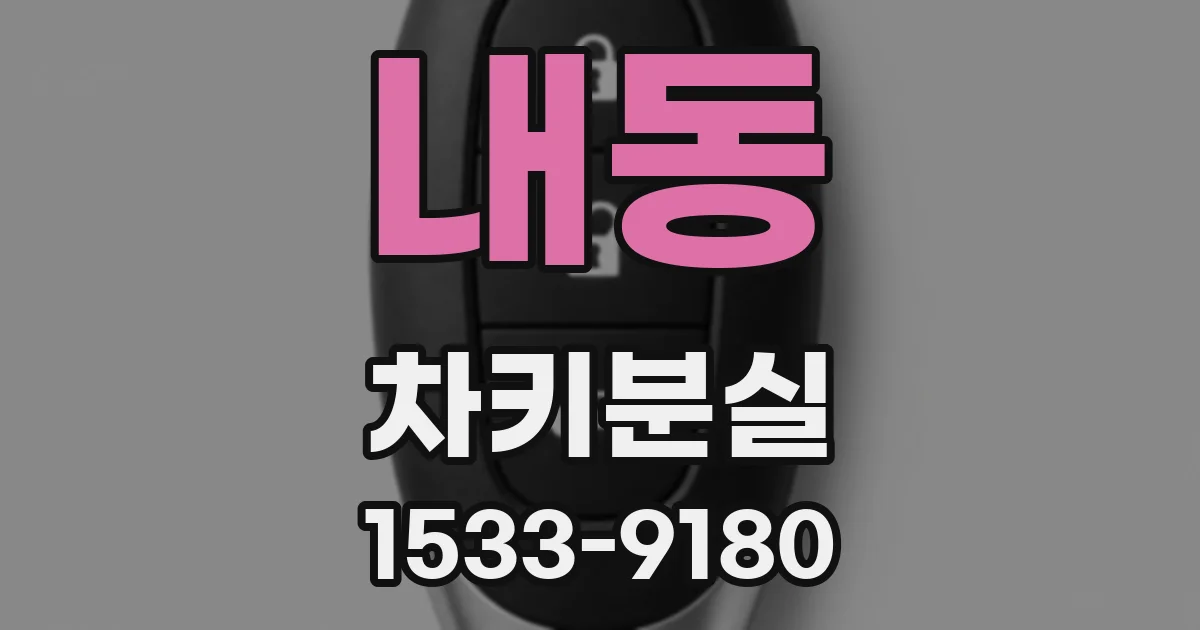 내동 차키분실