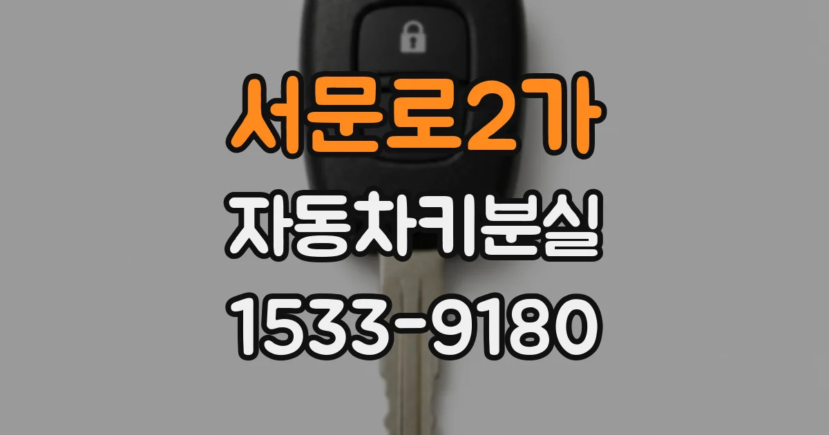 서문로2가 자동차키분실