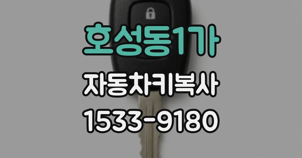 호성동1가 자동차키복사