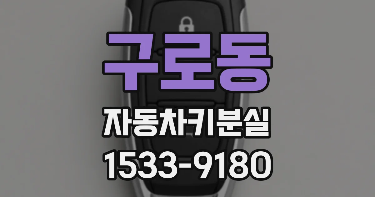 구로동 자동차키분실