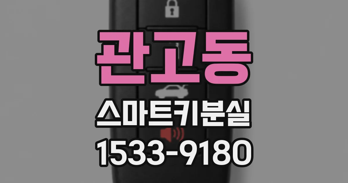 관고동 스마트키분실