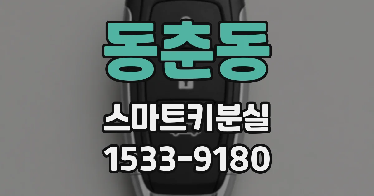 동춘동 스마트키분실