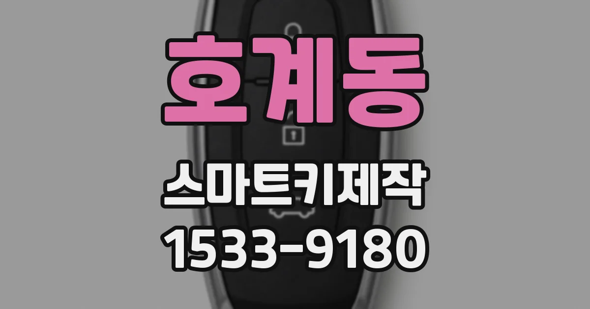 호계동 스마트키제작
