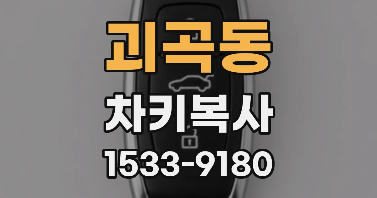괴곡동 차키복사