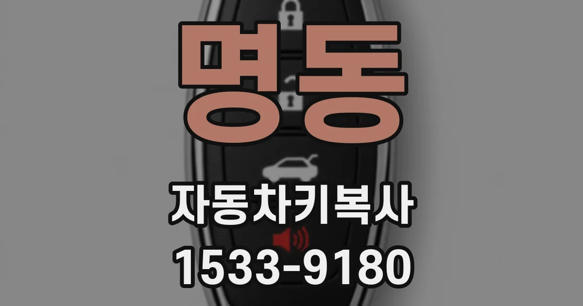 명동 자동차키복사