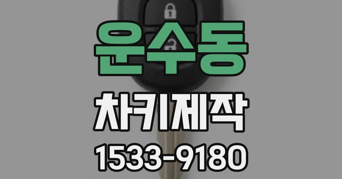 운수동 차키제작