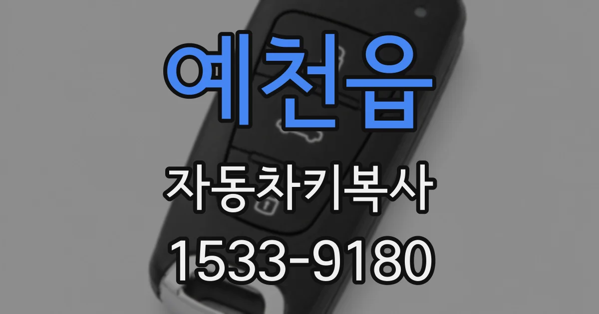 예천읍 자동차키복사