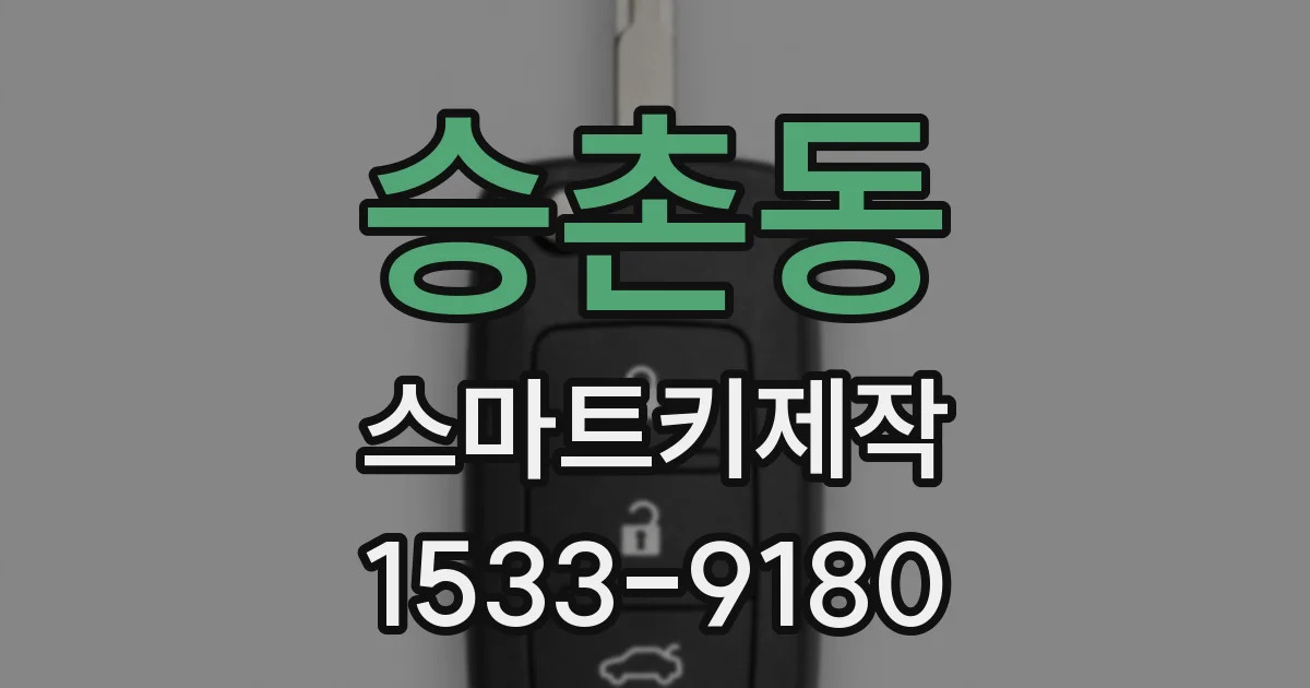 승촌동 스마트키제작