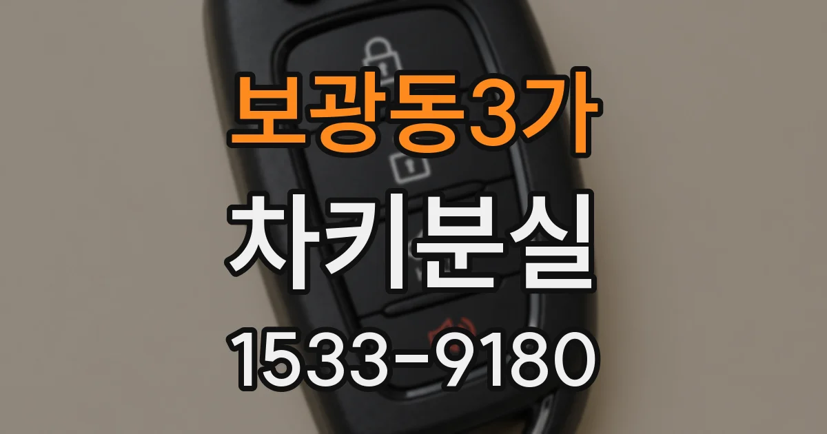 보광동3가 차키분실