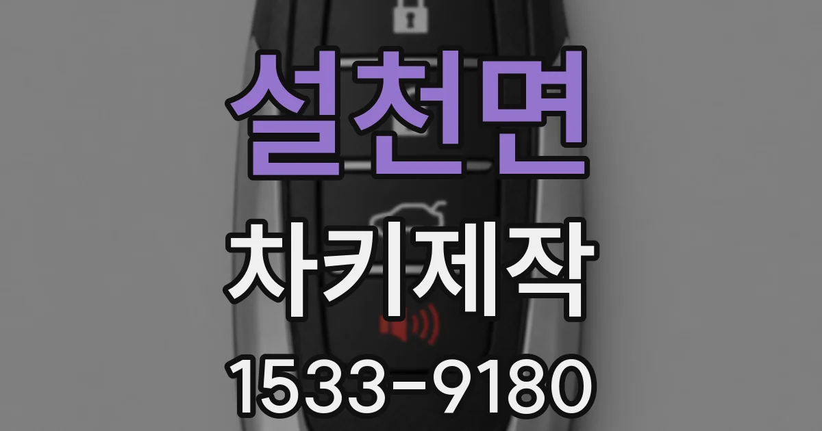 설천면 차키제작