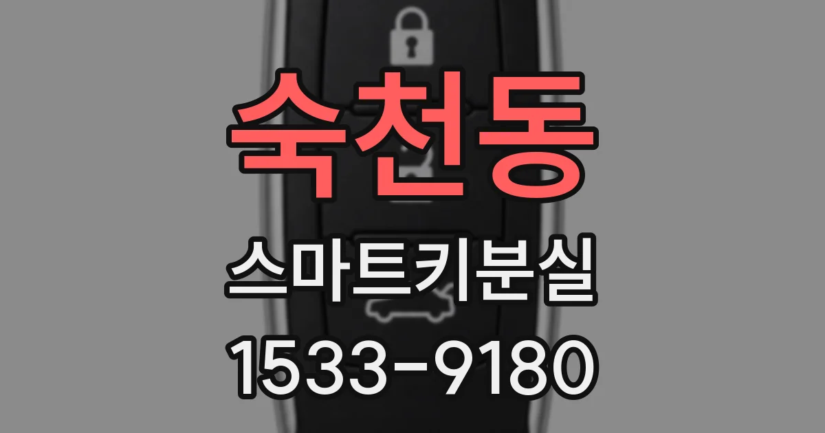 숙천동 스마트키분실
