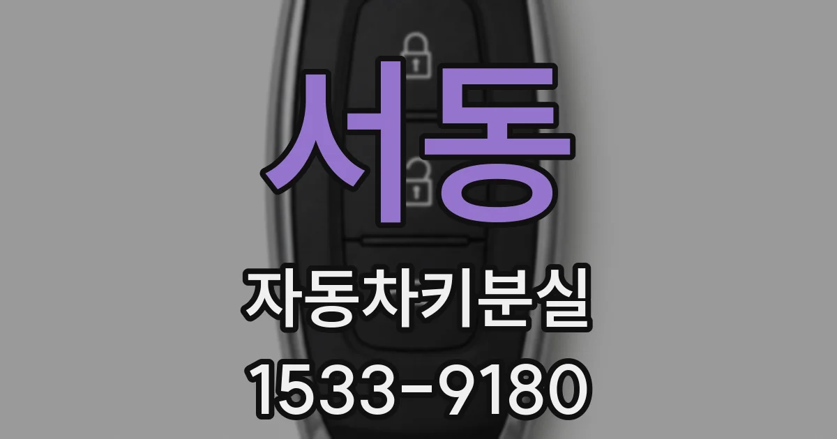 서동 자동차키분실