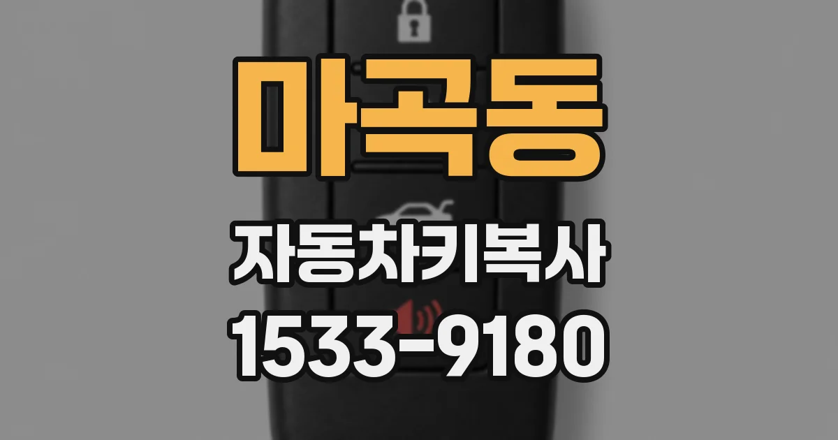 마곡동 자동차키복사