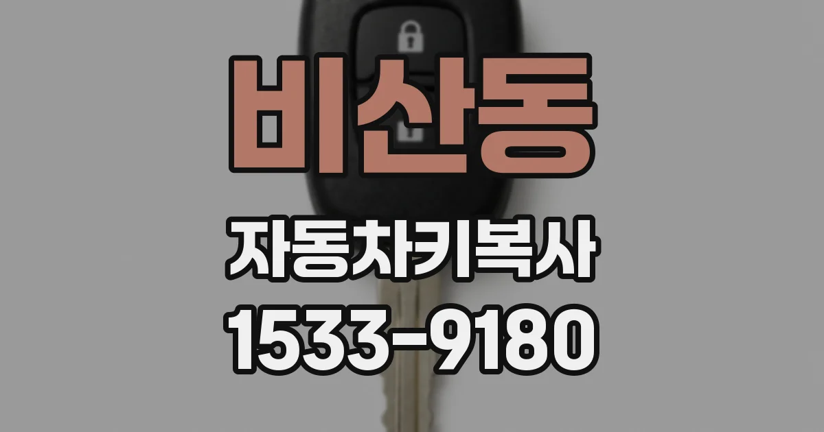 비산동 자동차키복사