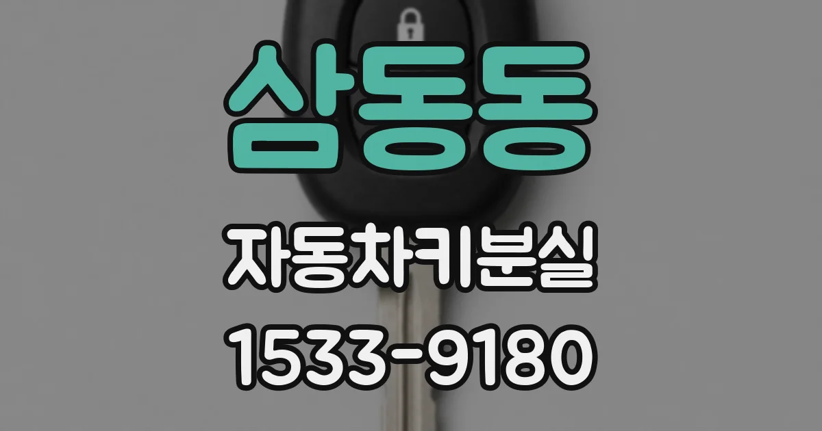 삼동동 자동차키분실