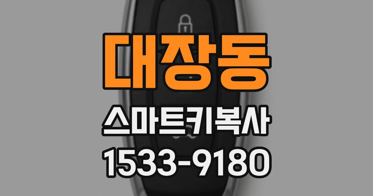 대장동 스마트키복사