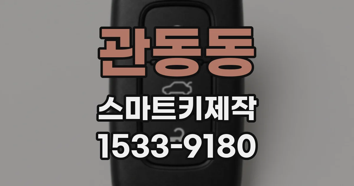 관동동 스마트키제작
