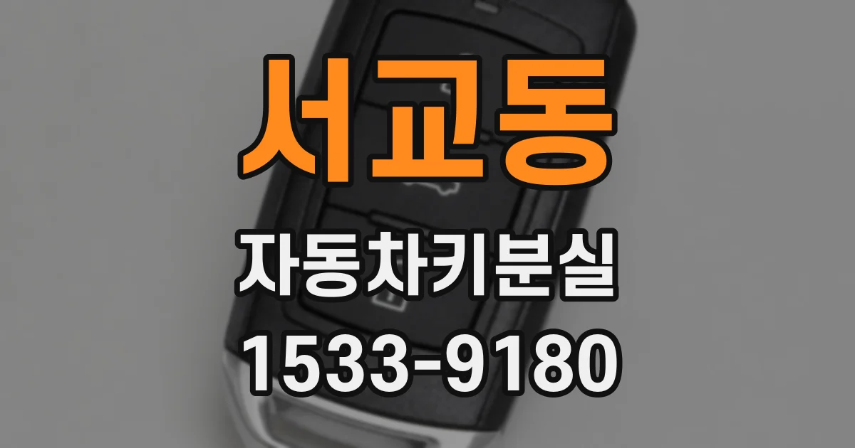 서교동 자동차키분실