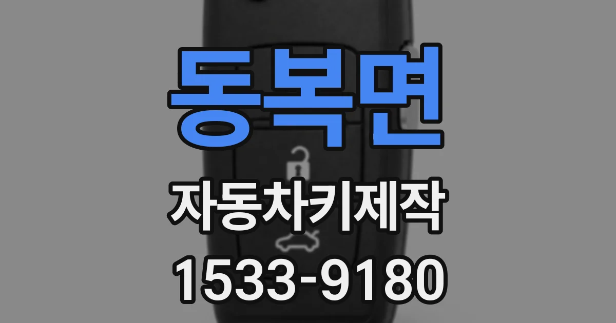 동복면 자동차키제작