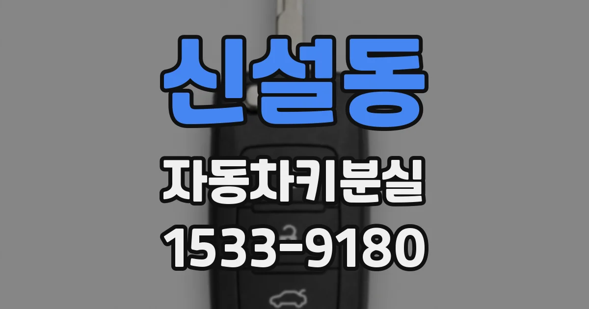 신설동 자동차키분실