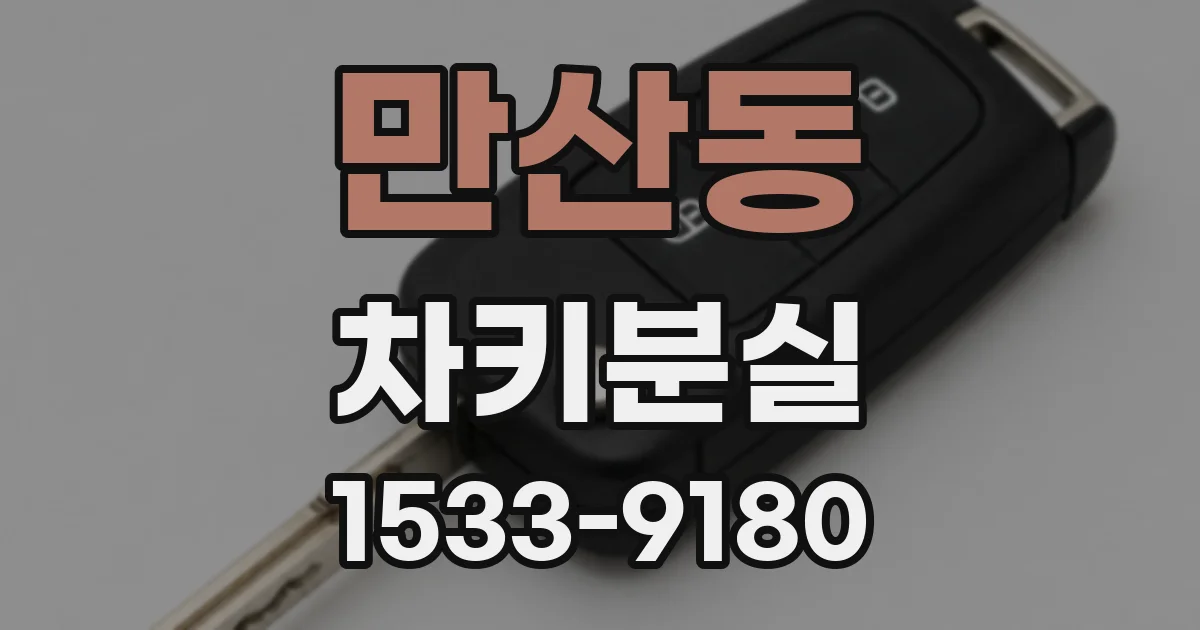 만산동 차키분실
