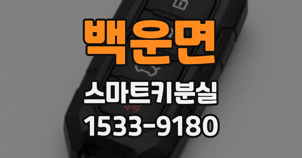 백운면 스마트키분실
