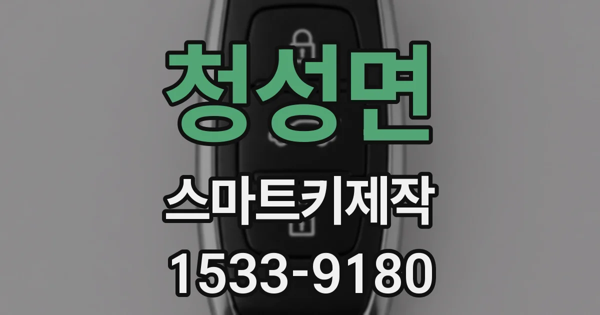 청성면 스마트키제작