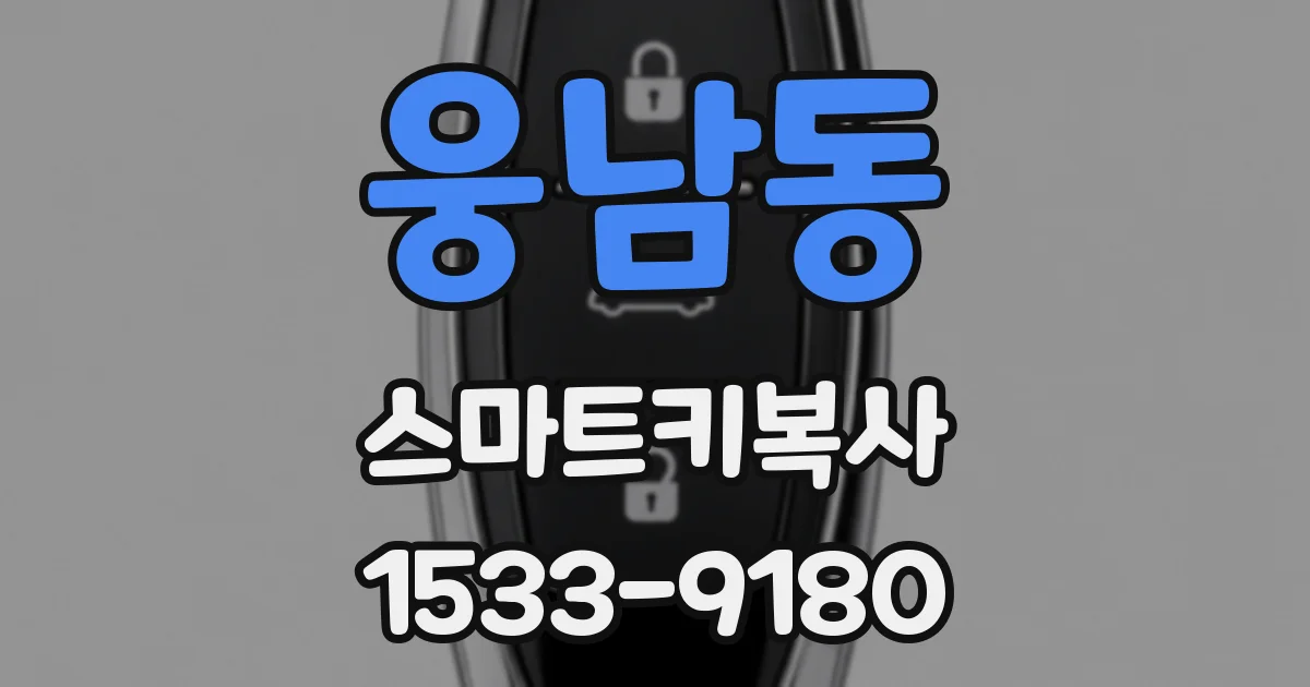 웅남동 스마트키복사